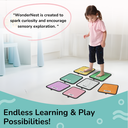 WonderNest Sensory Play Mats – 12 Textures for Tactile Fun & Learning